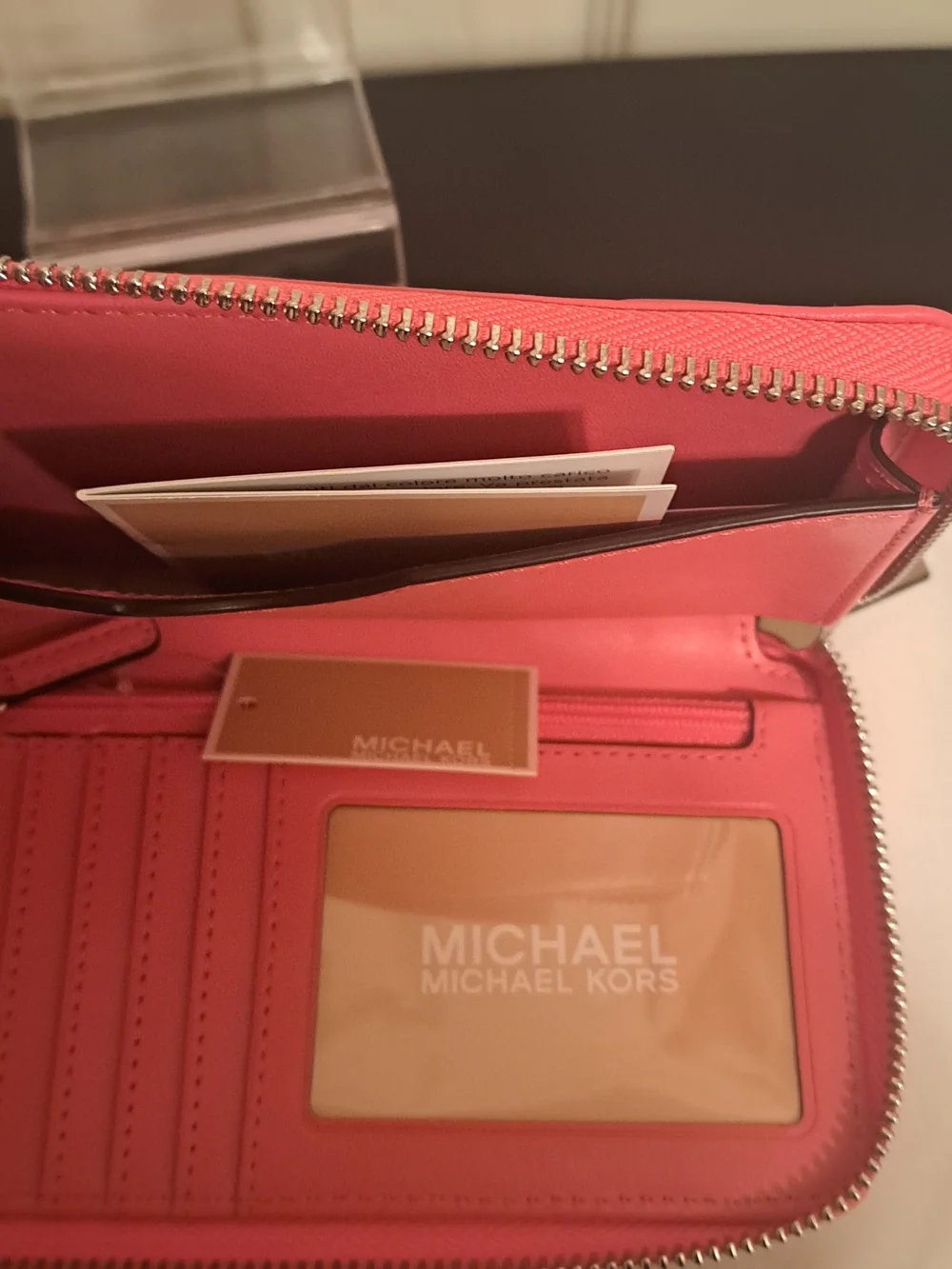 Michael Kors Pink Quilted Heart Wristlet Wallet with Dust bag NWT